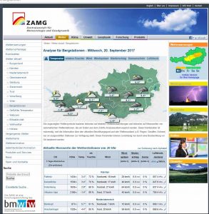 Bergwetter-genaue Wettervorhersage und aktuelle Temperaturen erhalten ZAMG Bergwetter vorhersage für Österreich Aktuelle temperaturen Am gipfel 293x300 - Bergwetter-genaue Wettervorhersage und aktuelle Temperaturen erhalten